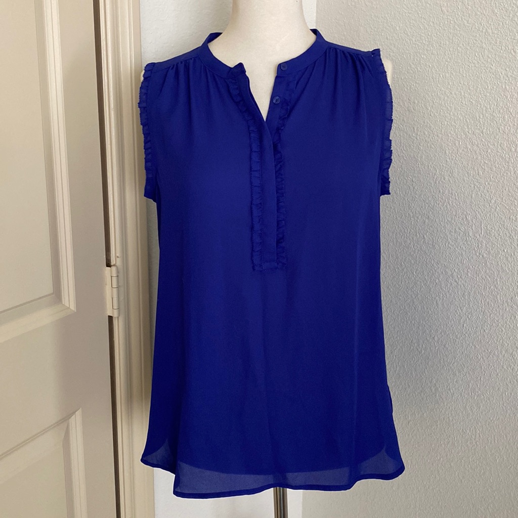 Blue Blouse Button-Up